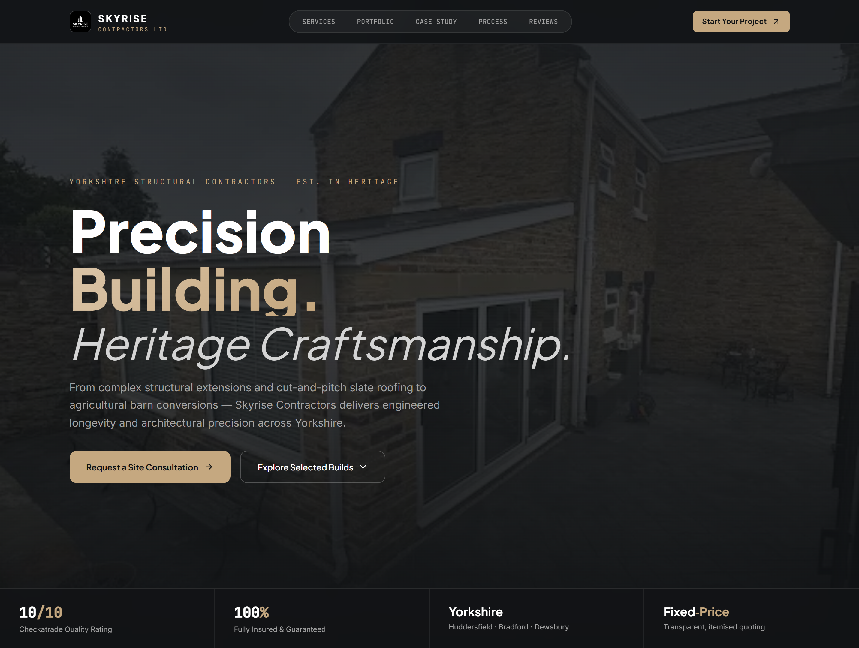 Skyrise Contractors website screenshot